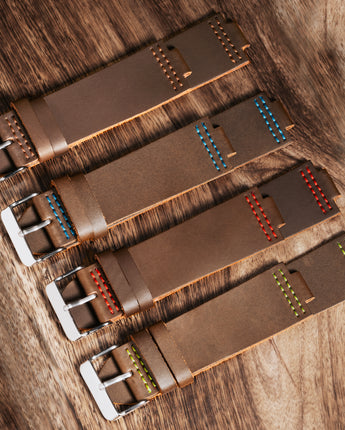 Genuine Brown Leather Watch Straps