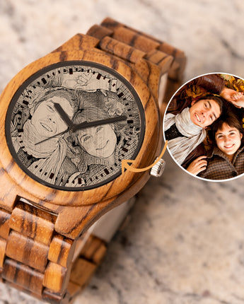 Mountain Born Custom Zebrawood Sketch Watch