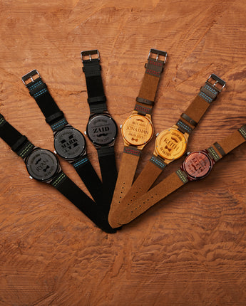 Custom Engraved Leather Watch for Groomsmen